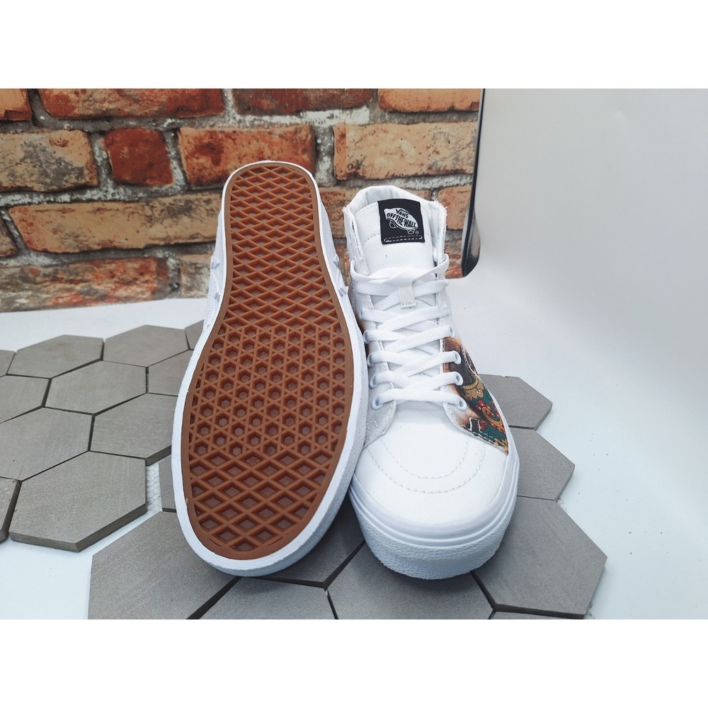 Vans Sk8-Hi Bolt Big Reveal Taos White Volcano Graphic Tan Men's‎ Sz 10 Rare - Picture 6 of 11